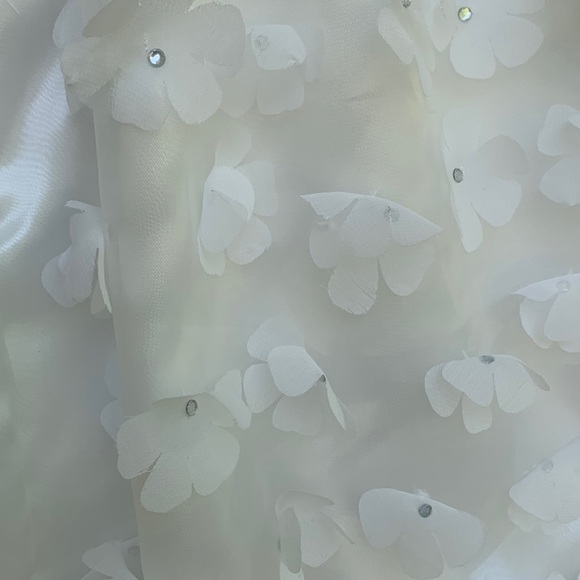 Pure White Little Girl Fancy Dress- Wedding, Flower Girl, Party Approx. 2T 3T - Picture 5 of 16